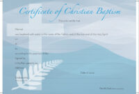 Free Baptism Certificate Template Word &amp;amp; Pdf (Samples And Examples intended for Christian Baptism Certificate Template