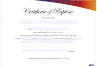 Free Baptism Certificate Template Word &amp;amp; Pdf (Samples And Examples intended for Fantastic Baptism Certificate Template Download