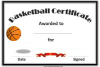 Free Basketball Certificate Templates in Athletic Award Certificate Template