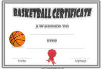 Free Basketball Certificate Templates with Basketball Certificate Template