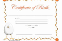 Free Birth Certificate Template Best Of Free Birth Certificate Template inside Girl Birth Certificate Template