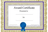 Free Blank Certificate Templates | No Watermark throughout Scholarship Certificate Template Word