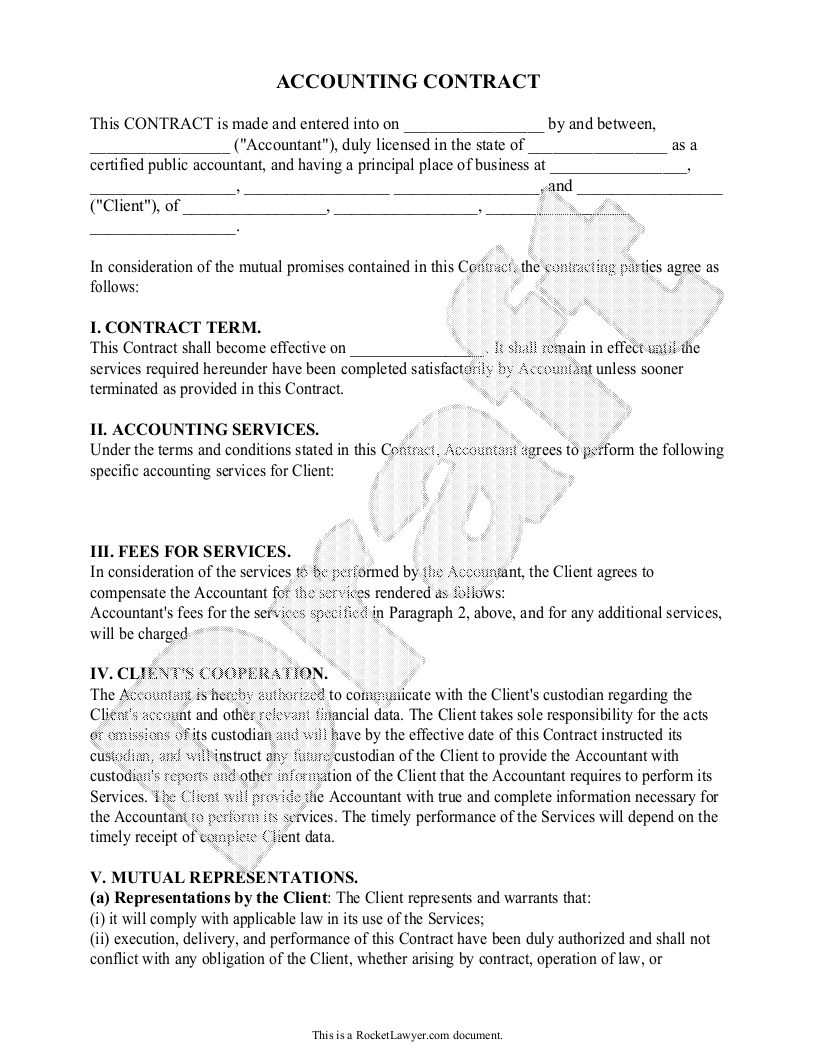 Free Bookkeeping Agreement Template | Accounting Contract Template - Bonsai with Freelance Bookkeeping Contract Template