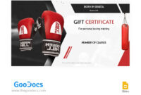 Free Boxing Training Award Certificate Template In Google Docs with Boxing Certificate Template