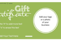 Free Business Gift Certificate Template | Customize Online regarding Company Gift Certificate Template