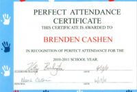 Free Catalog Certificates Free Perfect Attendance For Perfect with Perfect Attendance Certificate Free Template
