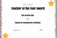 Free Certificate Of Appreciation For Teachers | Customize Online within Amazing Best Teacher Certificate Templates Free