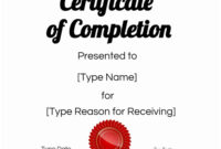 Free Certificate Of Completion | Customize Online Then Print inside Fascinating Certificate Of Completion Template Free Printable