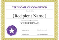 Free Certificate Of Completion Template – Word Templates For Free Download throughout Fascinating Certificate Of Completion Template Free Printable