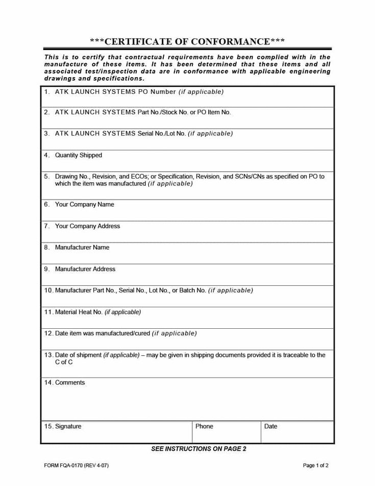 Free Certificate Of Conformance Templates Forms ᐅ Template Lab For with regard to Certificate Of Manufacture Template