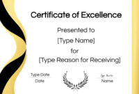 Free Certificate Of Excellence | Editable And Printable throughout Free Certificate Of Academic Excellence Award