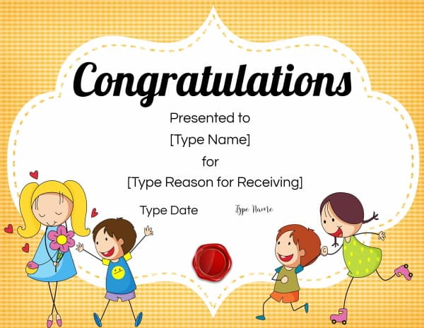 Free Congratulations Certificate Template | Customize Online within Fantastic Congratulations Certificate Template