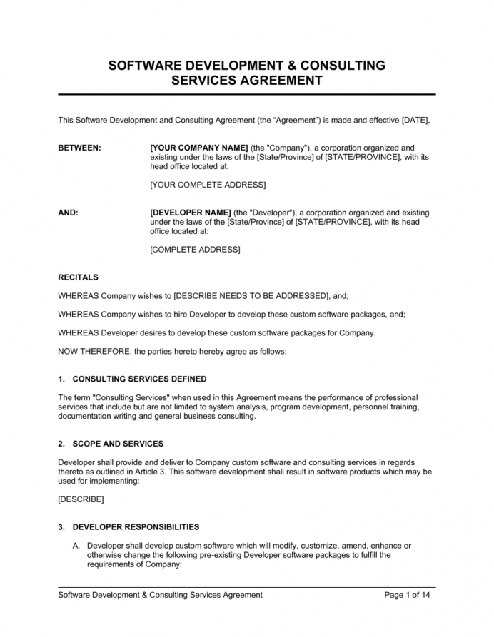 Free Consulting Contract Forms In Pdf Ms Word Business Template for New Business Consulting Contract Template