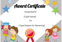 Free Custom Certificates For Kids | Customize Online & Print At Home pertaining to Awesome Certificate Of Achievement Template For Kids