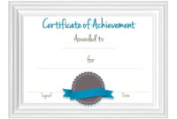 Free Customizable Certificate Of Achievement | Editable &amp;amp; Printable throughout Simple Free Printable Certificate Of Achievement Template