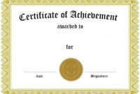Free Customizable Certificate Of Achievement Lifetime Achievement Award for Scholarship Certificate Template