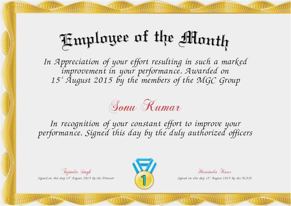 Free Download 57 Employee Of The Month Certificate With Regard To with regard to Manager Of The Month Certificate Template