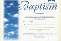 Free Editable Baptism Certificate Template Of Free Baptismal throughout Fresh Christian Baptism Certificate Template