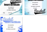 Free Editable Baseball Certificates – Customize Online & Print At Home throughout Fresh Editable Baseball Award Certificates