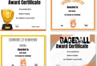 Free Editable Baseball Certificates – Customize Online & Print At Home with Fresh Editable Baseball Award Certificates