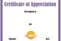 Free Editable Certificate Of Appreciation | Customize Online &amp;amp; Print At regarding Printable Certificate Of Recognition Templates Free