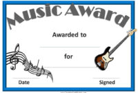 Free Editable Music Certificate Template - Free And Customizable regarding Fresh Piano Certificate Template Free Printable