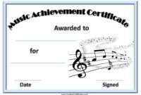 Free Editable Music Certificate Template – Free And Customizable with Piano Certificate Template Free Printable