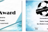 Free Editable Soccer Certificates – Customize Online – Instant Download intended for Soccer Award Certificate Templates Free