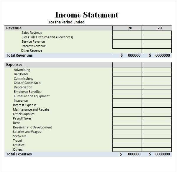 Free Employee Earnings Statement Template Beautiful 6 Free In E throughout Income Statement For Non Profit Organization Template