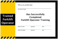 Free Forklift Certification Card Template Download Operator Inside Best regarding Fantastic Forklift Certification Card Template