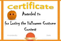 Free Halloween Costume Awards | Customize Online | Instant Download with regard to New Halloween Costume Certificate Template