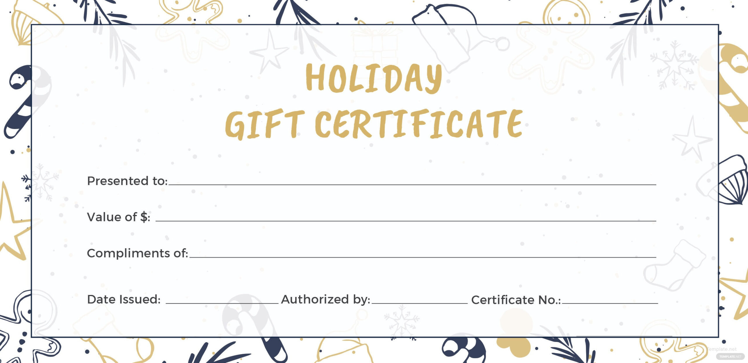 Free Holiday Gift Certificate Template In Adobe Illustrator, Microsoft throughout Publisher Gift Certificate Template