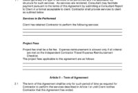 Free Independent Contractor Agreement Template : Browse Our Example Of throughout Client Contract Agreement Sample