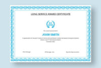 Free Long Service Award Certificate Template – Word | Template with Fresh Long Service Certificate Template Sample