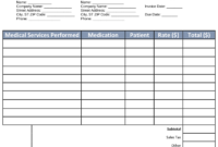 Free Medical Invoice Template – Word | Pdf – Eforms within Patient Insurance Statement Template