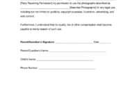 Free Minor (Child) Photo Release Form – Pdf | Word | Eforms – Free within Newborn Photography Contract Template