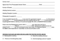 Free Photography Contract Templates – Samples – Word | Pdf in Fresh Photography Session Contract Template