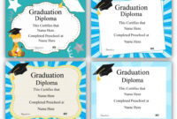 Free Preschool Graduation Certificate | Preschool Graduation Diploma pertaining to Preschool Graduation Certificate Free Printable