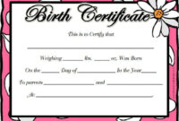 Free Printable Blank Baby Birth Certificates Templates In Baby Doll inside Amazing Birth Certificate Fake Template