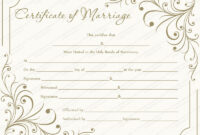 Free Printable Blank Marriage Certificates | Letter Template with Blank Marriage Certificate Template