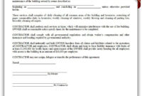 Free Printable Building Maintenance Agreement Form (Generic) within New Window Installation Contract Template