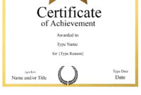 Free Printable Certificate Of Achievement | Customize Online for Simple Free Printable Certificate Of Achievement Template