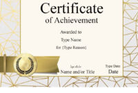 Free Printable Certificate Of Achievement | Customize Online for Template For Certificate Of Award