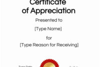 Free Printable Certificate Of Appreciation Template | Customize Online throughout Fresh Printable Certificate Of Recognition Templates Free