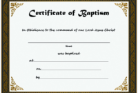 Free Printable Certificate Of Baptism Template Sample Regarding Baptism within Baptism Certificate Template Word Free
