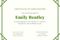 Free, Printable Custom Participation Certificate Templates | Canva with Awesome Participation Certificate Templates Free Printable