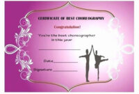 Free Printable Dance Certificates Unique Dance Certificate For Dance regarding Dance Award Certificate Template