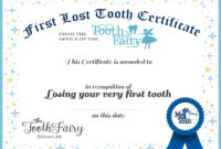 Free Printable First Lost Tooth Certificate – Free Printable pertaining to Tooth Fairy Certificate Template Free