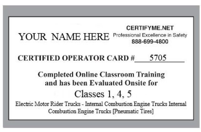 Free Printable Forklift Certification Cards That Are Terrible | Regina Blog in Forklift Certification Card Template