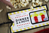 {Free Printable} Give Date Night For A Wedding Gift | Gcg throughout Movie Gift Certificate Template